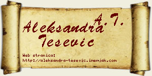 Aleksandra Tešević vizit kartica